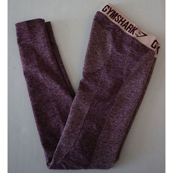 Gymshark Dry Women's Sz Small Maroon Seamless Stretch Athletic Leggings - Picture 6 of 7